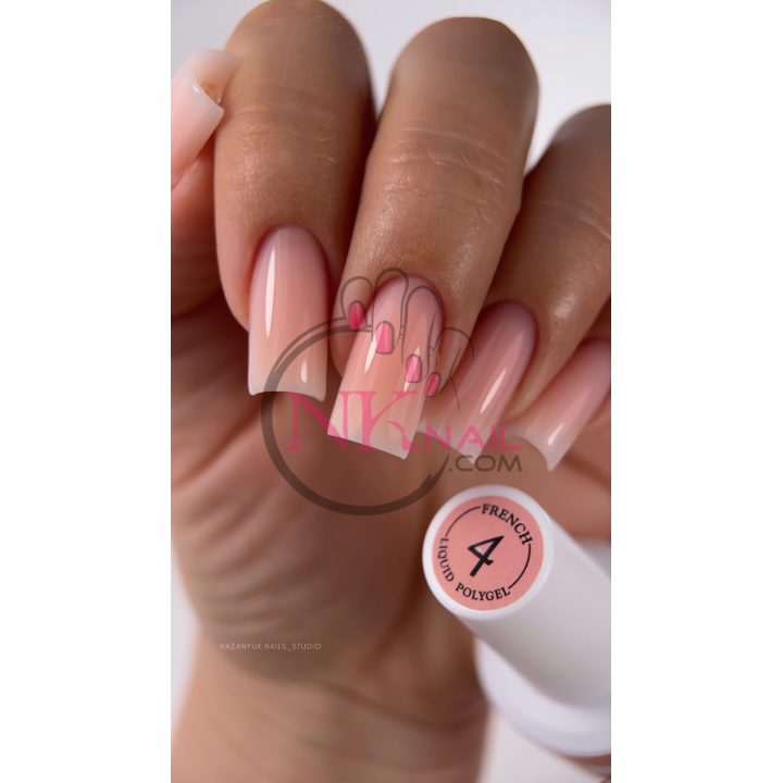 Жидкий полигель Crooz Liquid Polygel French№04, 15 мл